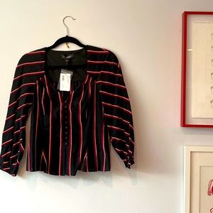 Designer Intermix fitted blouse NWT